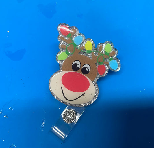 Christmas Reindeer Badge Reel