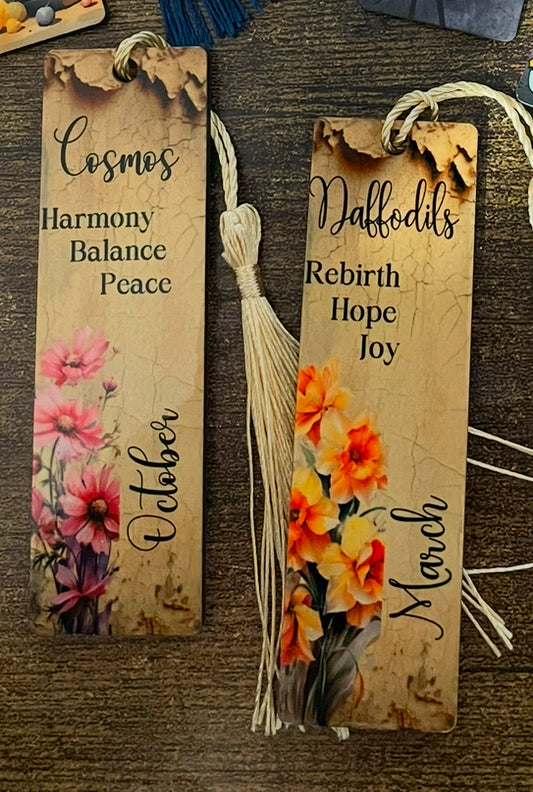 Birth Month Flower Bookmark