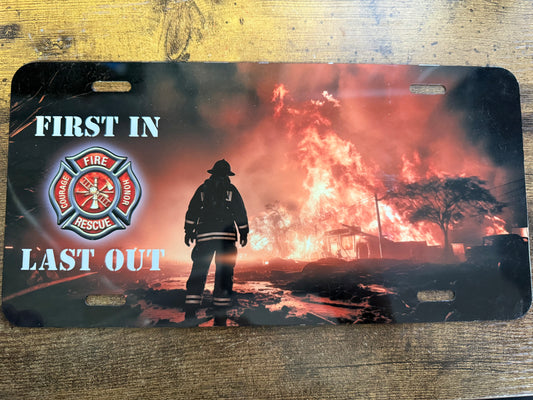 Firefighter License Plate