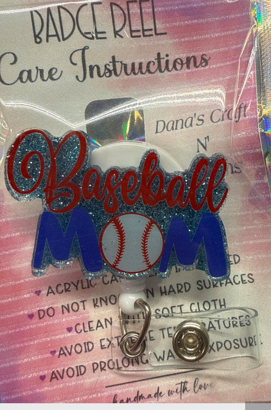 Baseball Mom Badge Reel