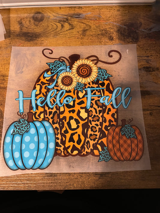 Adult Hello Fall Pumpkin DTF