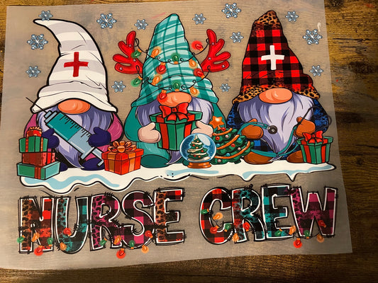 Adult Christmas Nurse Crew DTF