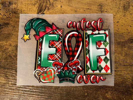 Toddler Cutest Elf Ever DTF