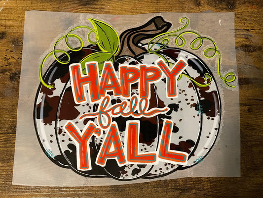 Adult Happy Fall Y’all DTF