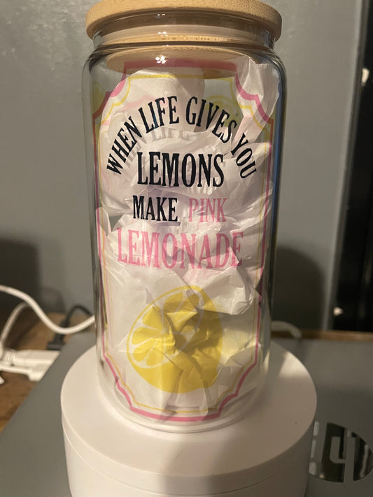 16 oz Pink Lemonade Glass