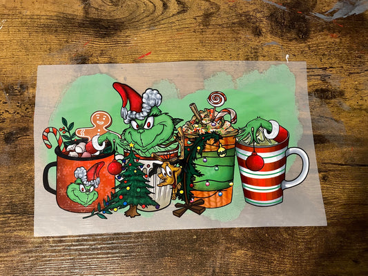 Adult Grinch Mugs DTF