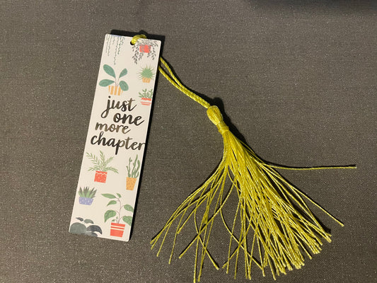 Just one more chapter plants bookmark