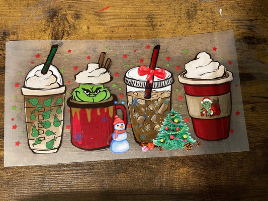 Adult Christmas Grinch Cup DTF