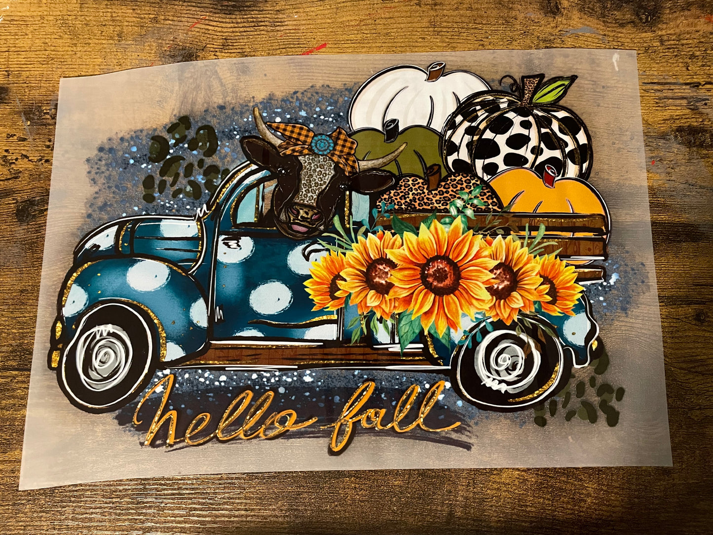 Adult Truck Hello Fall DTF