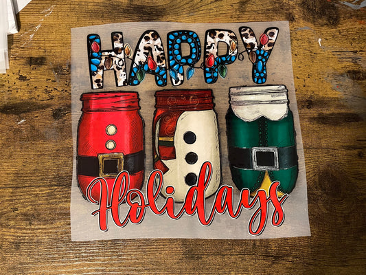 Adult Happy Holidays DTF