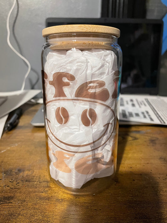 Caffeine 16oz Glass